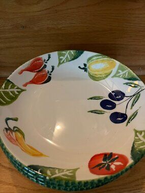 Set of 4 Ceramica ARM Italy Hand Painted Pasta Bowls